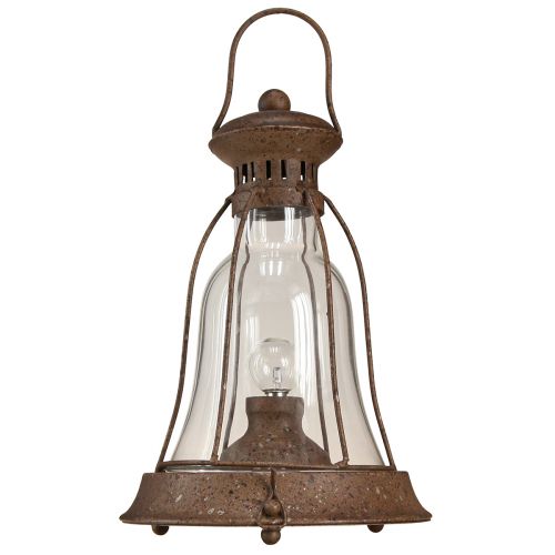 Floristik24 Lampada vintage a LED lanterna decorativa in metallo ruggine con timer H30cm