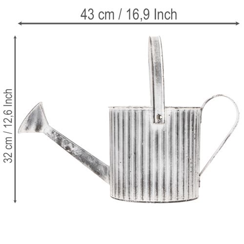 Fioriera vintage Ø17cm, annaffiatoio decorativo, fioriera in metallo shabby chic | Floristik24.it