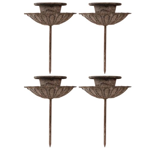 Prodotto Portacandele vintage a punta da inserimento Ø8,5cm H11,5cm 4pz