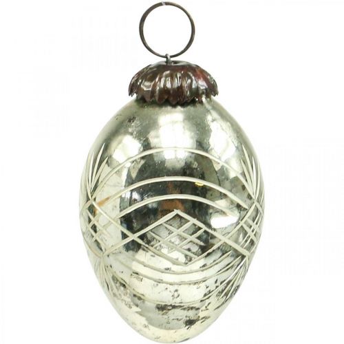 Prodotto Decorazioni natalizie vintage in vetro H7,5/8,5/9,5 cm 3 pezzi