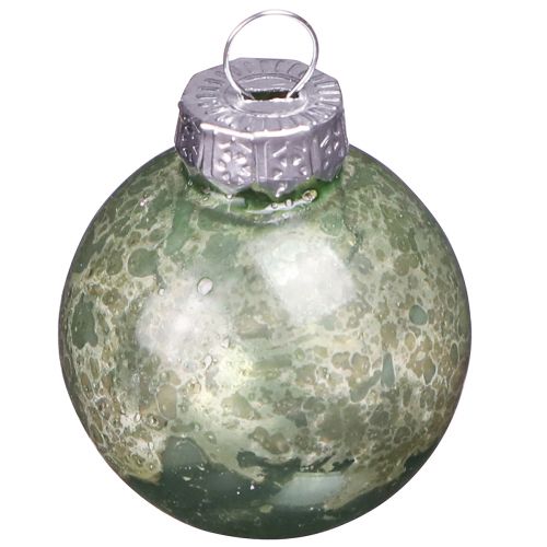 Prodotto Palline di Natale vintage in vetro mini color menta Ø3cm 22 pz