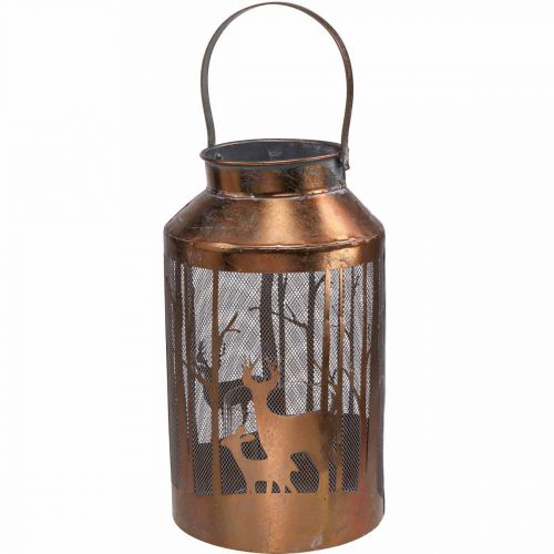 Floristik24 Lanterna vintage da giardino foresta cervo lanterna Ø19cm H33cm