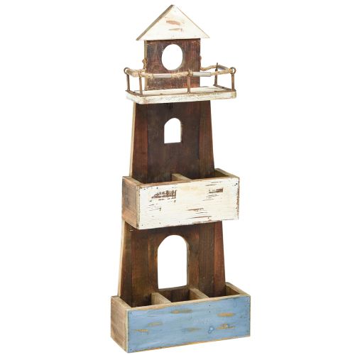 Floristik24 Mensola vintage faro decorativo in legno marittimo 30×11,5×75 cm