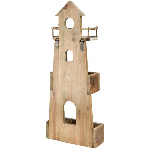 Floristik24 Mensola vintage faro decorativo in legno marittimo 30×11,5×75 cm