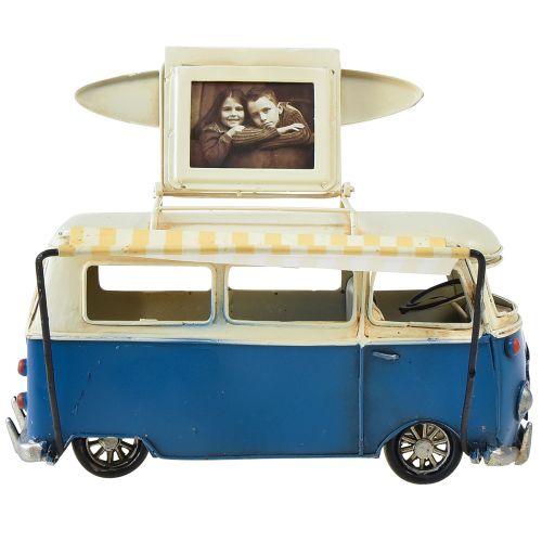 Floristik24 Decorazione da tavolo vintage deco bus in metallo con cornice 20×15×13,5 cm