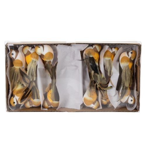 Prodotto Uccelli su filo di ferro per decorazioni primaverili, piante e fiori 10 cm 12 pezzi