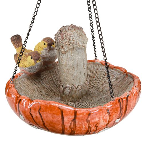 Floristik24 Decorazione uccello autunnale per appendere funghi con 2 uccelli Ø20cm H15cm