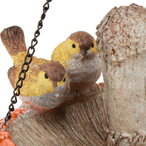 Prodotto Decorazione uccello autunnale per appendere funghi con 2 uccelli Ø20cm H15cm