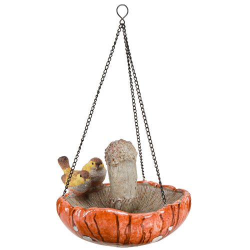 Prodotto Decorazione uccello autunnale per appendere funghi con 2 uccelli Ø20cm H15cm
