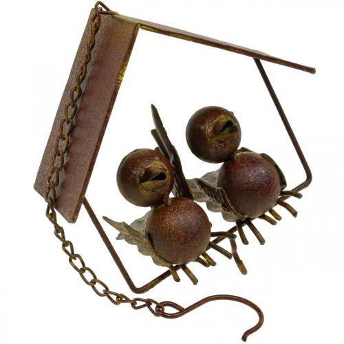 Prodotto Uccelli decorativi da appendere ruggine deco metallo marrone 14,5×16 cm