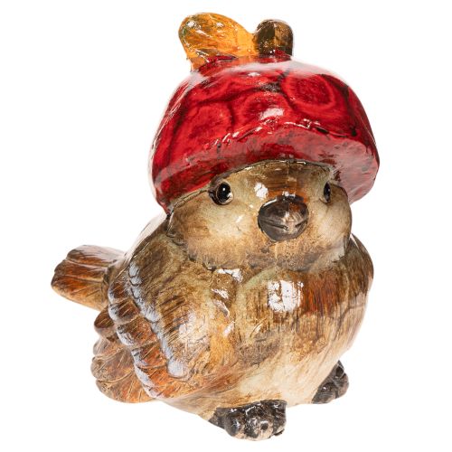 Statuetta decorativa di uccello con cappello di mela rossa, decorazione autunnale, 13 cm acquistare | Floristik24.it