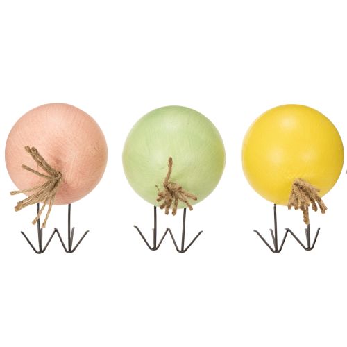 Prodotto Figure decorative a forma di pulcino con design rotondo per accenti leggeri e giocosi, 9,5 cm, 3 pezzi