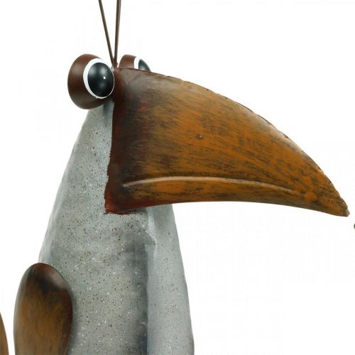 Floristik24 Figura decorativa, uccello in metallo, corvo, decorazione in metallo 43 cm
