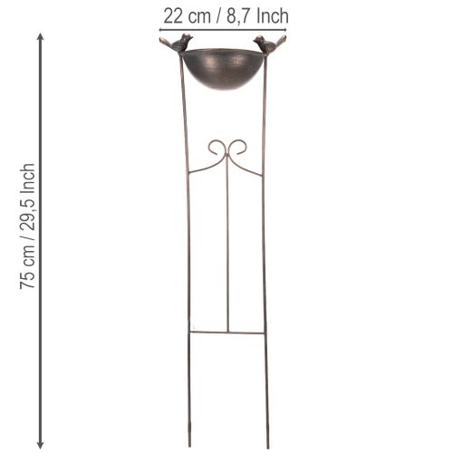 Prodotto Vasca per uccelli decorativa, fioriera con traliccio, look nostalgico, elegante elemento decorativo da giardino, 75 cm