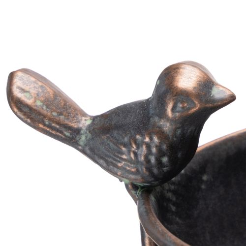 Prodotto Vasca per uccelli decorativa, fioriera con traliccio, look nostalgico, elegante elemento decorativo da giardino, 75 cm