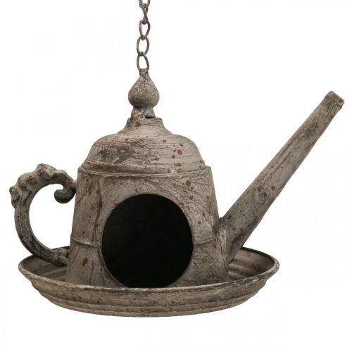 Casetta decorativa per uccelli Brocca decorativa vintage in metallo da appendere H51cm
