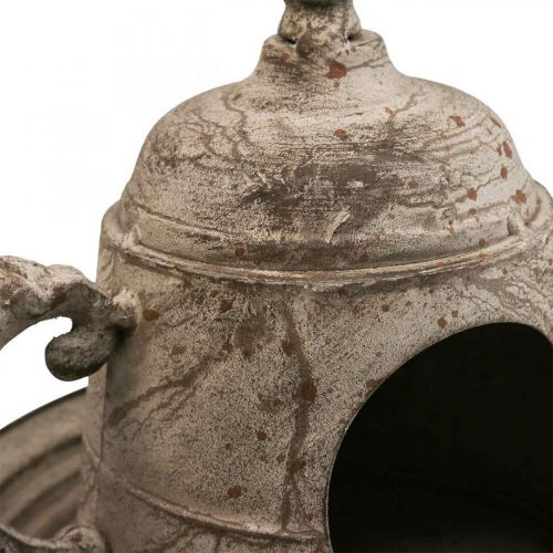 Casetta decorativa per uccelli Brocca decorativa vintage in metallo da appendere H51cm