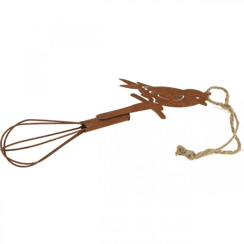 Prodotto Decorazione da appendere decorazione patinata uccello decorazione vintage metallo 28cm