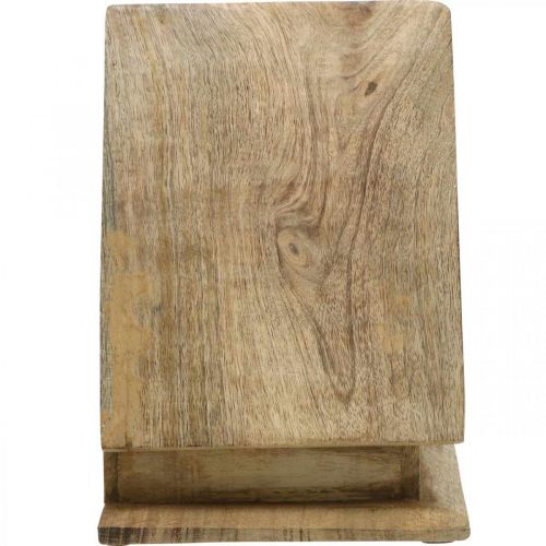 Prodotto Casetta per uccelli decorativa, nido per legno naturale in piedi H21cm