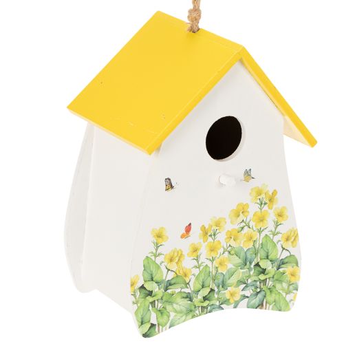 Floristik24 Casetta per uccelli decorativa con motivo floreale per uso interno e balcone, 21 cm