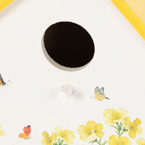 Prodotto Casetta per uccelli decorativa con motivo floreale per uso interno e balcone, 21 cm