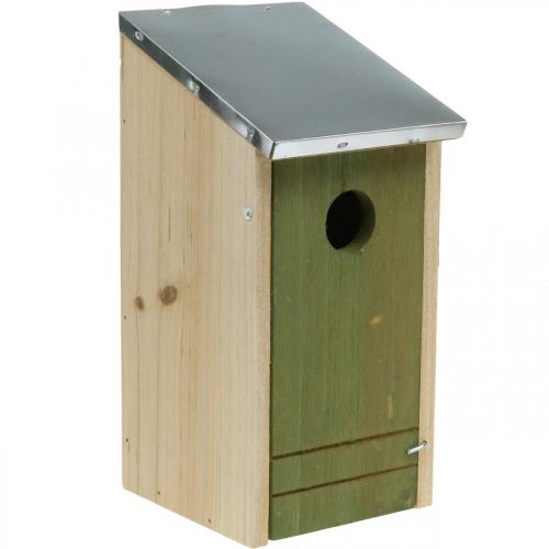 Nido da appendere, nidificazione per uccellini, casetta per uccelli, decorazione da giardino naturale, verde H26cm Ø3,2cm