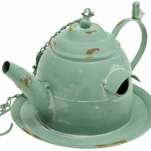 Floristik24 Teiera Birdhouse da appendere verde menta H15cm