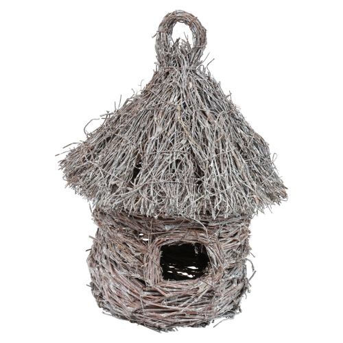 Floristik24 Casetta per uccelli decorativa casa sull&#39;albero decorativa in legno e metallo Ø17cm H26cm