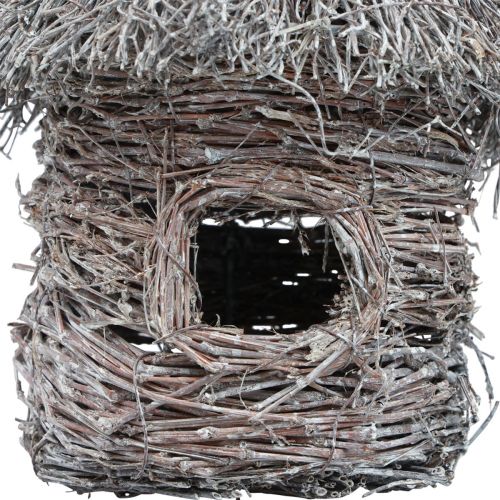 Floristik24 Casetta per uccelli decorativa casa sull'albero decorativa in legno e metallo Ø17cm H26cm