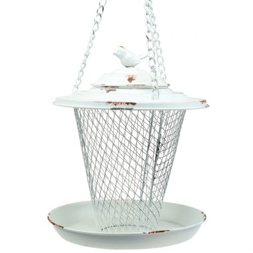 Floristik24 Birdhouse per appendere bianco antico Ø22cm H26,5cm