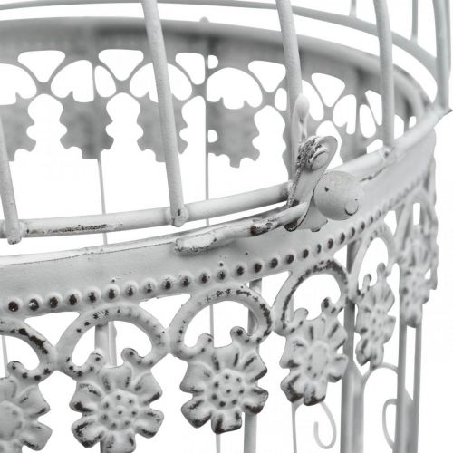 Floristik24 Gabbia per uccelli da appendere voliera decorativa shabby bianca H31,5cm