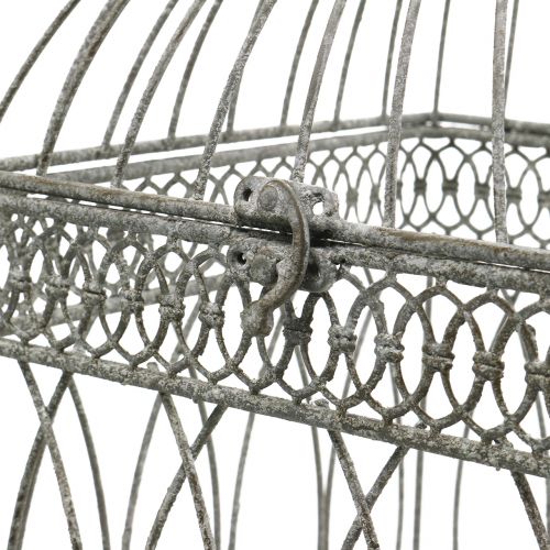 Floristik24 Voliera per uccelli vintage angolare grigia 21/17cm 2pz