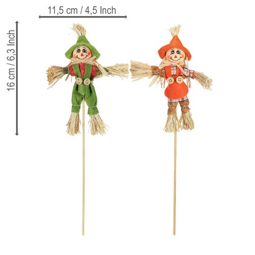 Prodotto Pali per spaventapasseri con fiori verdi arancioni H16cm 16 pezzi