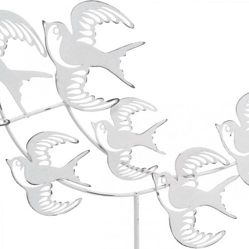 Prodotto Rondini, decorazioni per la tavola, decorazioni per uccelli da posizionare Bianco, colori naturali Shabby Chic H33.5cm L32.5cm