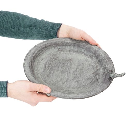 Prodotto Bagno per uccelli decorativo con delicato motivo a foglie in stile vintage, 74 cm