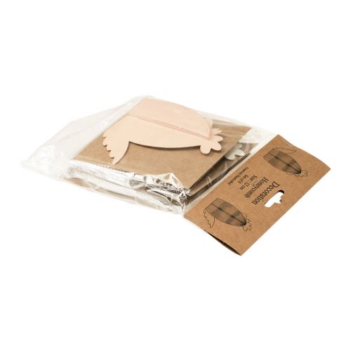 Prodotto Decorazione da tavolo pollo a nido d&#39;ape Pasqua bianco arancione 11×6,5×12 cm 6pz
