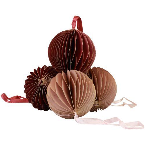 Prodotto Palline a Nido d&#39;Ape Palline a Nido d&#39;Ape Bordeaux Rosa Glitter Ø7cm 4 pz