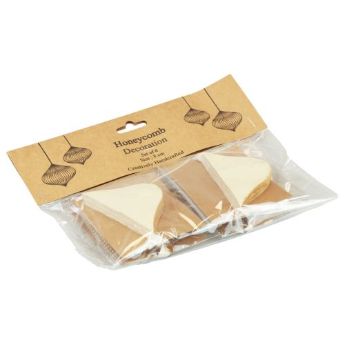 Prodotto Palline a nido d&#39;ape Palline a nido d&#39;ape cipolla crema bianco oro Ø8cm 4 pezzi