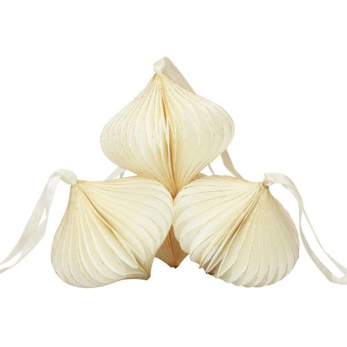 Prodotto Palline a nido d'ape Palline a nido d'ape cipolla oro bianco Ø8cm 4 pz