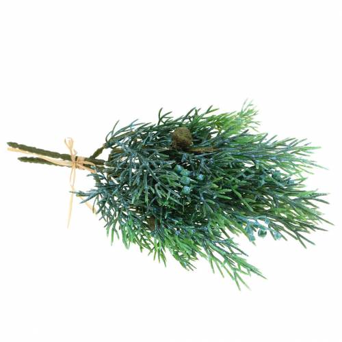 Prodotto Ramo di ginepro decorativo con coni verde, blu lavato 25 cm 2 pz