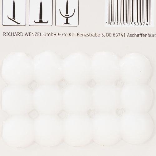 Prodotto Tamponi adesivi in cera per candele Tamponi adesivi bianchi 15 pz