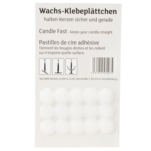 Prodotto Tamponi adesivi in cera per candele Tamponi adesivi bianchi 15 pz
