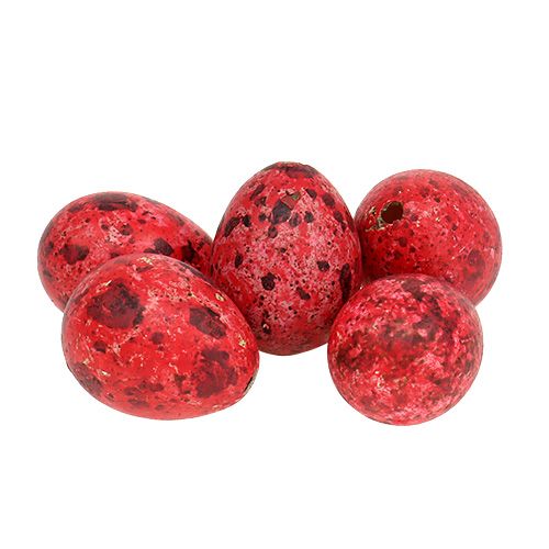 Floristik24 Uovo di quaglia rosso 3 cm Decorazione pasquale 50 pezzi