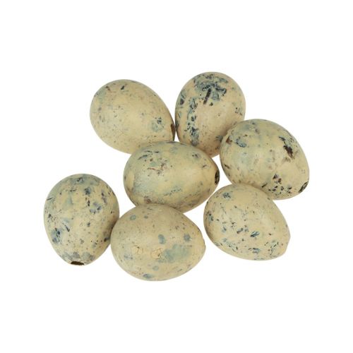 Floristik24 Decorazione uova di quaglia Uova di Pasqua soffiate crema 3cm 50 pz