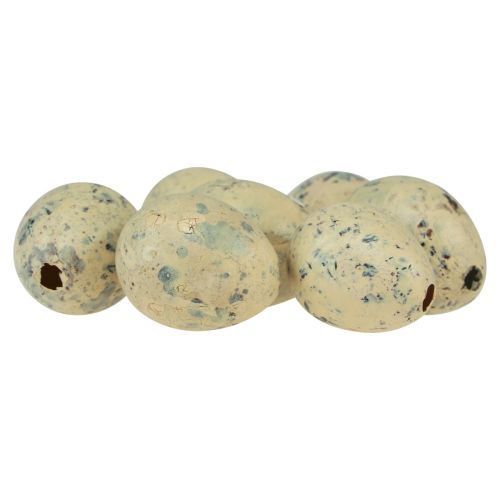 Floristik24 Decorazione uova di quaglia Uova di Pasqua soffiate crema 3cm 50 pz