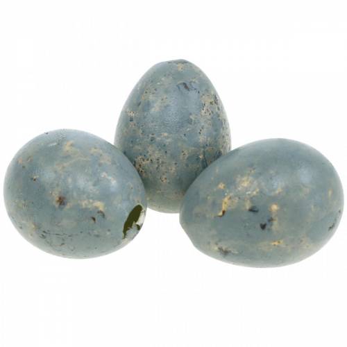 Prodotto Decorazione uovo di quaglia marmorizzato grigio vuoto 3 cm Decorazione pasquale 50 pz