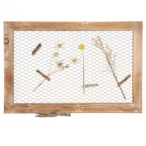 Decorazione da parete in legno e metallo Decorazione rustica Marrone 40x60cm