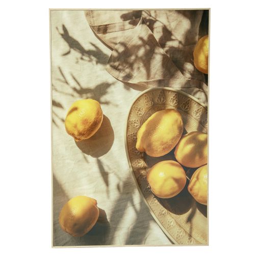 Prodotto Quadro decorativo da parete con decorazione estiva di limoni da appendere 40x60 cm