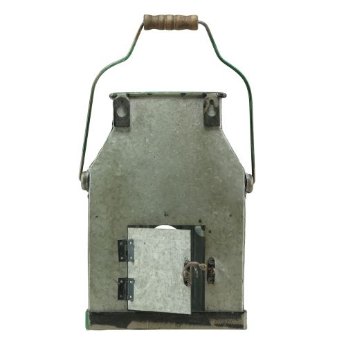 Floristik24 Bricco per il latte decorativo per casetta per uccelli da parete in metallo H26 cm