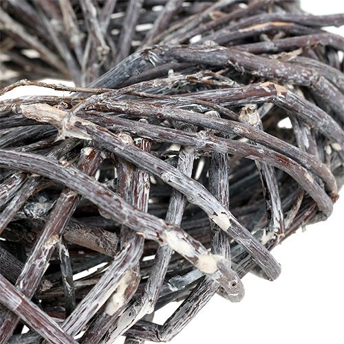 Floristik24 Corona di vimini Ø28cm Grigio, lavato